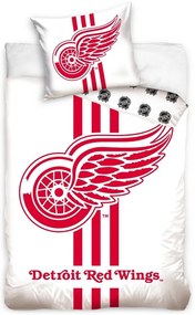 Hokejové posteľné obliečky NHL Detroit Red Wings - biele - 100% bavlna, perkál - 70 x 90 cm + 140 x 200 cm