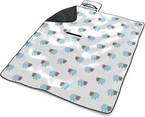 Sablio Plážová deka Modré ovce: 200x140 cm