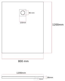 Erga Oldaf, SMC obdĺžniková sprchová vanička 120 x 80 cm, šedá matná, ERG-GMA-OL-80120G