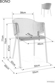 SI Stolička Bono Velvet béžová