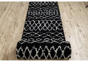 Behúň BERBER ETHNIC G3802, čierna, Maroko, Shaggy Veľkosť: 100 cm