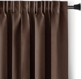 Zatemňovací záves blackout RESTILO tmavo hnedý 140 x 245 cm sada 2 ks