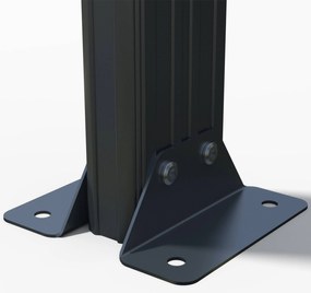 Prístrešok na auto BestBerg BBCP-CP8 / 17,3 m² / 576 × 300 × 219 cm / antracit/sivá