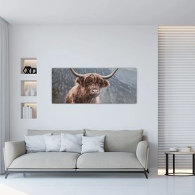 Obraz - Highlander krava (120x50 cm)
