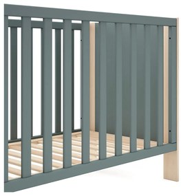 Postieľka 60x120 cm v prírodnej farbe/sivozelená Esteban – Marckeric