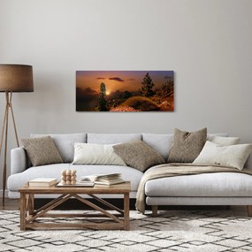 Obraz prírody pri západe slnka (120x50 cm)