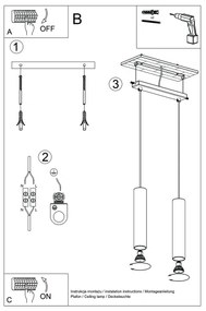 Sollux SL.1485 - Luster na lanku LAGOS 2xGU10/10W/230V zelená