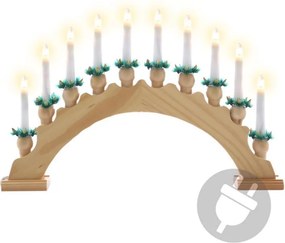 Nexos 5962 Vianočná dekorácia - svietnik, 10 LED diód