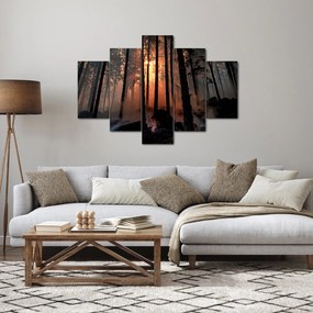 Obraz temného lesa (150x105 cm)
