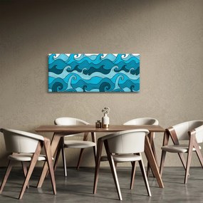 Obraz - Abstrakcia, more (120x50 cm)