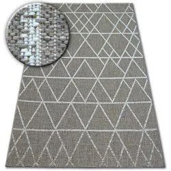 styldomova Šnúrkový koberec sizal floorlux20508 trojuholník béžový/smotanový