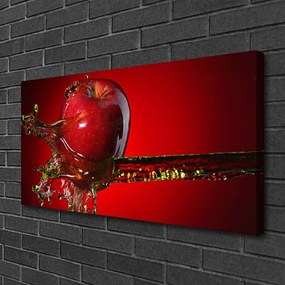 Obraz na plátne Jablko voda kuchyňa 125x50 cm