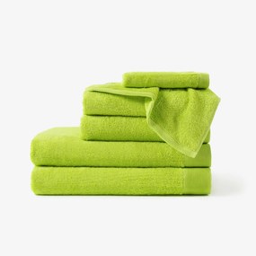 Goldea modalový uterák/osuška s prírodným vláknom - zelený 70 x 140 cm