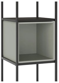 Zeleno-čierna knižnica 36x179 cm Anya – Marckeric