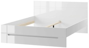 Posteľ 160 selene 33 biely mat/ biely lesklá