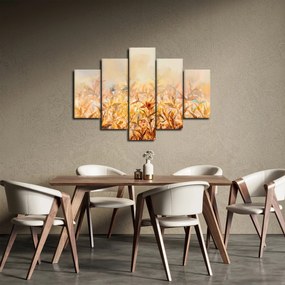 Obraz - Listy vo farbách jesene, olejomaľba (150x105 cm)