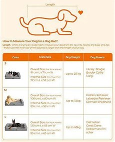 Feandrea ortopedický pelech pre psa, pohovka pre psa so snímateľným poťahom, svetlosivý