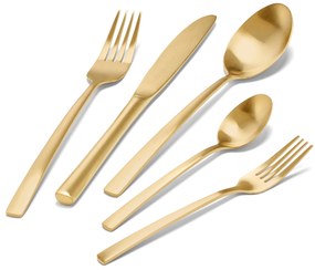 Príbor, 20-dielna súprava, zlatá farba šampanského