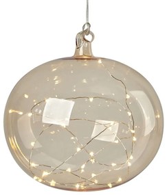 Oranžová závesná vianočná svetelná dekorácia ø 18 cm Lina – Markslöjd