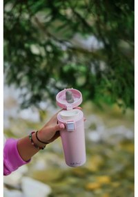 Ružový cestovný termohrnček Vialli Design Fuori, 400 ml