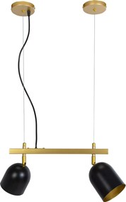 Toolight Toolight, stropné svietidlo 2xE27 APP1033-2C, čierna-zlatá, OSW-06986