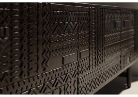 Tmavohnedý TV stolík z mangového dreva 145x48x40 cm Kalai – MOME