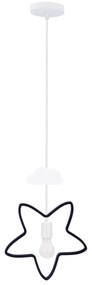 Čierno-biele detské svietidlo s kovovým tienidlom Single - Candellux Lighting