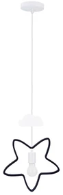 Čierno-biele detské svietidlo s kovovým tienidlom Single - Candellux Lighting