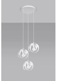 Sollux SL.1084 - Luster na lanku TULOS 3xE27/60W/230V biela