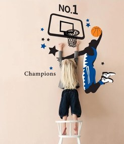 Veselá stena Samolepka na stenu na stenu Basketbalista Veľkosť: 90 x 100 cm