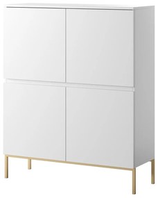 Skrinka Bennasi B1  (biela + zlatá). Akcia -20%. Vlastná spoľahlivá doprava až k Vám domov. 1098844