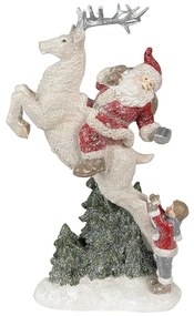 Vianočná dekorácia socha Santa na jelinku - 19*10*33 cm
