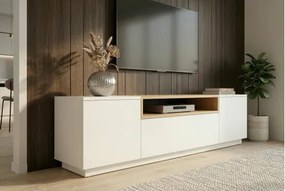 TV-skrinka 47810 Loft 160cm Biela/Prírodná Dub Dyha - Komfort-nábytok