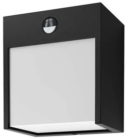 SOLIGHT LED vonkajšie nástenné svietidlo TERNI 12W | 3000K | 560lm | IP44 | PIR senzor, čierne