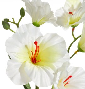 Dekoračný kvet 80 cm, s kvetmi 40 cm ,priemer kvetu 9 cm biela