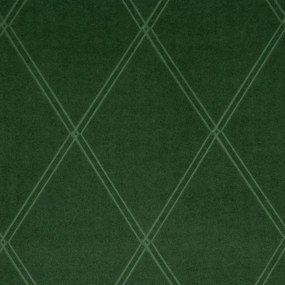 Tmavozelený záves ADORE1 z mäkkej látky s geometrickým vzorom  - šité na mieru