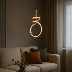 Toolight Toolight, LED závesné svietidlo, 24W, 4000K, G071-CP, zlatá, OSW-08669