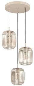 Eglo 900687 - Luster na lanku ROMAZZINA 3xE27/40W/230V béžová