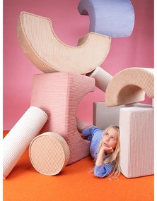 Ružové menčestrové penové ihrisko 75x49x37 cm Rainbow Montessori – Wigiwama