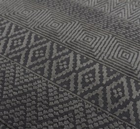 Koberec Zurich 1901 Dark Grey – sivý obdĺžnikový so vzorom Rozmer: 60x100 cm