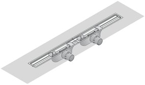 I-DRAIN Linear 72 sprchový žľab z nerezovej ocele s hydroizoláciou, dvojsifónový, dĺžka 1100 mm, ID5M11002X1