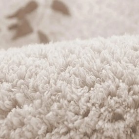 Protišmykový koberec ALPACA béžový kruh