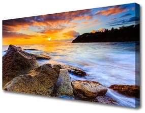 Obraz na plátne Kamene more príroda 125x50 cm