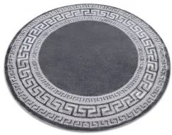 styldomova Sivý štruktúrovaný koberec kruh FEME 2813