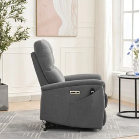 Polohovacie kreslo sivý, elektrické TV-929 GREY2