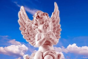 Obraz ružový starostlivý anjelik na nebi Varianta: 120x80