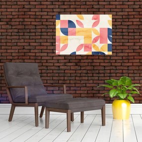 Obraz - Abstrakcia s retro vzormi (70x50 cm)