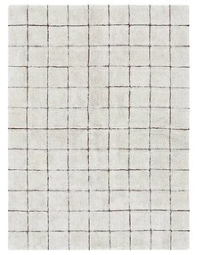 Prateľný kockovaný koberec memmo 120 x 160 cm prírodný MUZZA