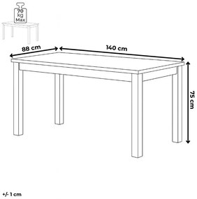 Autronic BONTEC Jedálenský stôl 140x88cm, mdf, divoký dub, HT-725 OAK Farba: Hnedá