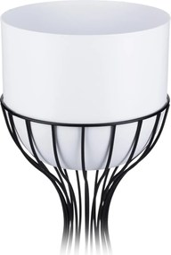 KOVOVÝ KVETINÁČ SO STOJANOM GLAM 68X20 CM BIELA/ČIERNA